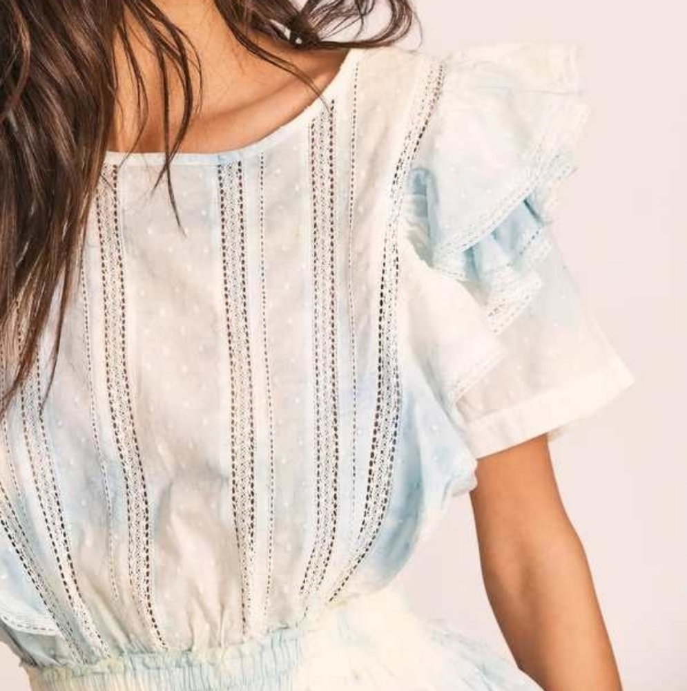 LOVESHACKFANCY Natasha Heritage Ruffle Mini Dress - Picture 4 of 11